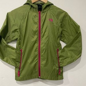 NorthFace Green and Pink Windbreaker (Girl Medium Age: 10-12)